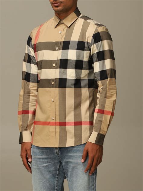 camicia burberry polsini check|Camicia oversize in popeline stretch Check BURBERRY – .